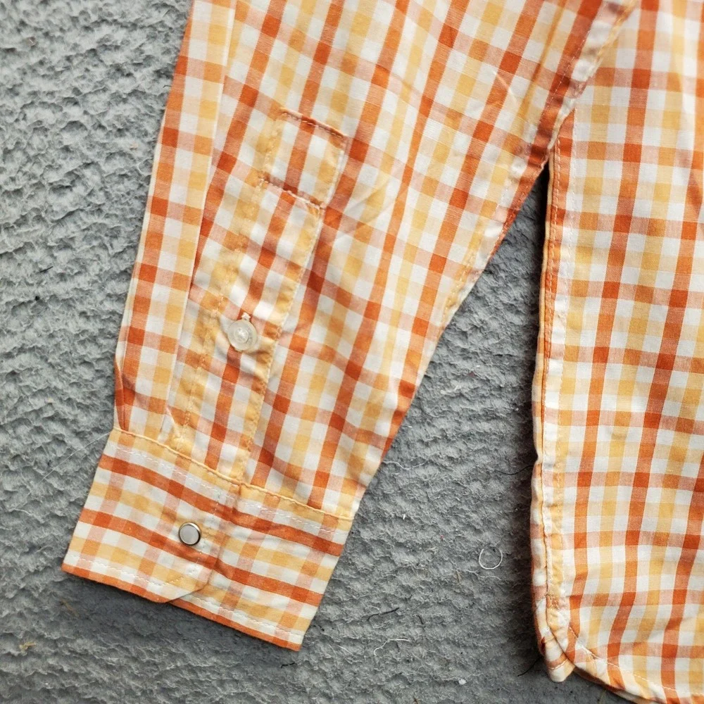 Lot of 2 Levi's Western Pearl Snap Shirt Mens Small Multi Gingham Modern Fit